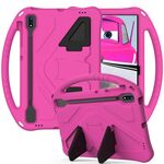 Per Samsung Galaxy Tab S8 + / TAB S8 PLUS / TAB S7 FE / TAB S7 + T970 / T975 / T976 EVA Anti caduta flat Case protettiva con supporto (Rosered)
