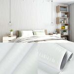0.6 x 5m Stile pastorale Damasco PVC Sfondi autoadesivi Sfondi Ristorante Milk Tea Shop Adesivi di vetro (Moonlight Pure White)
