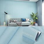 0.6 x 5m Stile pastorale Damasco PVC Sfondo autoadesivo Sfondi Ristorante Milk Tea Shop Adesivi di vetro (al chiaro di luna luce blu)