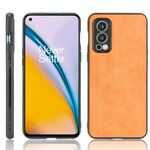 Per OnePlus Nord 2 5G antiurto antiurto cucito modello di mucca pc + custodia PU + TPU (arancione)