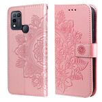 Caso di cuoio dell'ingrosso del flip orizzontale del modello di rilievo orizzontale del modello di flip orizzontale con titolare e slot per carte e portafoglio e cornice per fotogrammi per infinix hot 10 play (oro rosa)