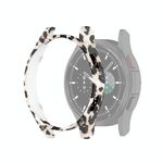 Per Samsung Galaxy Watch4 Classic 46mm Mezza copertura Cassa protettiva per PC scavata (stampa nera Leopard)