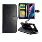 Per OPPO Trova X3 / Trova X3 Pro Crazy Horse Texture in pelle Horizontal Custodia protettiva con supporto e carta Slot & Portafoglio e cornice fotografica (nero)