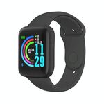 Orologio intelligente dello schermo a colori D20S da 1,44 pollici, supporto per il monitoraggio della frequenza cardiaca / monitoraggio della pressione sanguigna / monitoraggio dell'ossigeno del sangue / monitoraggio del sonno (nero)