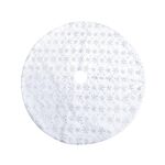 Albero di Natale Peluche Senza paillettes ricamato Skirt decorativo, Dimensioni: 120 cm (argento)