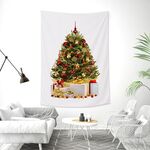 Tappezzeria rettangolare albero di natale Peach Skin Tapestry Murale Decorazione di Natale Tappezzeria, Dimensioni: 100x150cm (11)