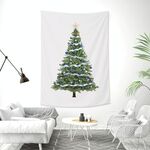 Tappezzeria rettangolare albero di natale Peach Skin Tapestry Murale Decorazioni di Natale Tappezzeria, Dimensioni: 145x215 cm (4)