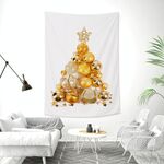 Rettangolare albero di natale Peach Skin Tapestry Mural Decoration Decoration Tapestry, Dimensioni: 145x215cm (5)