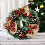 23cm decorazione natalizia a mano ghirlanda a mano ghirlanda di ghirlanda a portata di mano a sospensione, specifica: tre grandi nodi