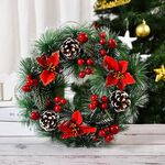 33cm decorazione natalizia fatti a mano ghirlanda ghirlanda porta a sospensione a sospensione, specifica: tre fiori