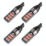 4 pezzi T10 DC12V / 4W Auto Light Light 12LEDS SMD-3030 perline lampada (luce rossa)