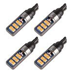 4 PCS T10 DC12V / 4W Auto Clearance Light 12LEDS SMD-3030 perline della lampada (luce gialla)