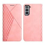 Per Samsung Galaxy S21 5G Diamond Diamond Pattern Splicing Skin Feel Caso in pelle flip orizzontale magnetica con slot per schede e supporto e portafoglio (oro rosa)