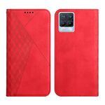 Per OPPO Realme 8/8 Pro Diamond Pattern Spliping Skin Feel Caso di cuoio a flip orizzontale magnetico con slot per schede e portafoglio e portafoglio (rosso)