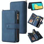 Per LG Stylo 7 / Stylo 7 5G Skin Feel PU + TPU Custodia in pelle flip orizzontale con titolare e 15 carte Slot & Portafoglio e cerniera Pocket & Lanyard (Blu)