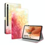 Per Samsung Galaxy Tab S7 FE 12.4 pollici 2021 T730 / T736 Tensione ACQUATORE MODELLO ACQUISTA PELLE SENTIRE MAGNETIC Horizontal flip custodia in pelle PU con supporto e carte Slot e cornice per foto (ciliegio a primavera)