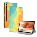 Per Samsung Galaxy Tab S7 FE 12.4 pollici 2021 T730 / T736 Tensione Tensione ACQUATOR SHOCK PELLE FACCIA MAGNETIC Horizontal flip custodia in pelle PU con supporto e carte slot e cornice fotografica (foglie d'autunno)