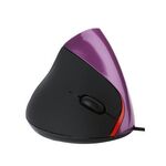 Jsy-12 5 tasti USB cablato mouse verticale mouse ergonomico polso brace mouse ottico (viola)