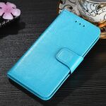 Per Meizu 18 Pro texture cristallina con texture orizzontale in pelle flip con titolare e slot per schede e portafoglio (azzurro)