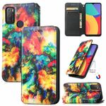 Per Alcatel 1s (2021) Custodia in pelle flip orizzontale a flip orizzontale colorato con titolare e carta Slot & Portafoglio (cloud colorato)