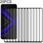 Per Huawei Honor Play4 Pro 25 PCS Full Glue Pellicola in vetro temperato a schermo intero (nero)