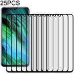 Per Huawei Honor 20e 25 PCS Full Glue Pellicola in vetro temperato a schermo intero (nero)