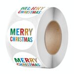 LG-210730-38-005 Tag regalo adesivo di Natale in rotoli con lettere colorate (colorate)