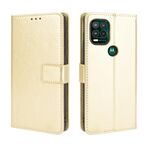 Per Motorola Moto G Stylus 5G 2021 Crazy Horse Texture Custodia in pelle a flip orizzontale con supporto e carte Slot & Lanyard (oro)