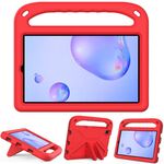 Per Samsung Galaxy Tab A 8.4 2020 SM-T307U Handle Gestire portatile EVA antiurto antiurto Cassa protettiva con supporto triangolo (rosso)