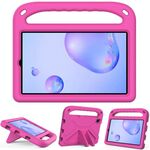 Per Samsung Galaxy Tab A 8.4 2020 SM-T307U Handle Gestire portatile EVA antiurto antiurto Cassa protettiva con supporto triangolo (Rose Red)