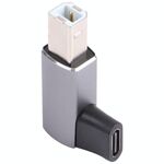 USB-C / TYPE C Femmina a USB 2.0 B adattatore maschio MIDI per strumento elettronico / stampante / scanner / pianoforte (grigio)