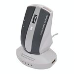 M-011G 2.4GHz 6 tasti Wireless Charging Mouse Office Game Mouse (Bianco + Blu Royal)