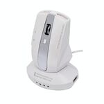 M-011G 2.4GHz 6 tasti Wireless Charging Mouse Office Game Mouse (Bianco Perla)