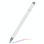 JB03 Universale Penna magnetica Penna Pan Testa Pan + Panno in fibra + Penna a sfera Penna 3 in 1 Penna stilo per tablet intelligenti e telefoni cellulari (bianco)