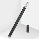 Penna a penna magnetica universale JD01 + Disc + penna da penna di riserva Penna stilo per tablet intelligenti e telefoni cellulari (nero)