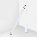 Berretto da penna magnetica universale JD01 + disco + penna di scorta penna stilo per tablet intelligenti e telefoni cellulari (bianco)