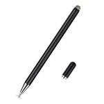 JD02 Universale Penna Magnetica Penna Pan Testa Pan + Panno in fibra 2 in 1 Penna stilo per tablet intelligenti e telefoni cellulari (nero)