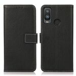 Per Alcatel 1L 2021 Litchi Texture PU + TPU Custodia in pelle flip orizzontale con supporto e carte da stampa e portafoglio (nero)
