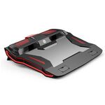SSRQ-021S Versione luminosa rossa Flank Glowting Dual-Fentor Laptop Radiator Base computer regolabile a due velocità Base per computer portatili sotto i 18 pollici
