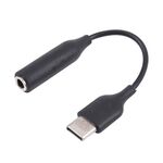 Adattatore audio dell'adattatore auricolare del maschio di tipo-C a 3,5 mm (nero)