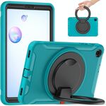 Per Samsung Galaxy Tab A 8.4 T307 2020 Cassa di protezione antiurto TPU + PC con rotazione a 360 gradi Pieghevole con impugnatura con impugnatura e slot per penna (blu)