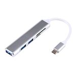 5 in 1 USB-C / TYPE-C 3.1 a Slot per scheda SD / TF + 3 porti USB 3.0 Hub multifunzione docking hub (grigio)