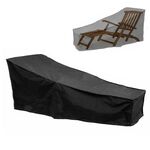 Sedia da spiaggia all'aperto Poltrona antipolvere e impermeabile Sedia a dondolo Caverny Protective Cover, Dimensioni: 210x75x80cm (nero + argento)