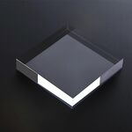 Quadrato 12x12x1.5 cm Trasparente acrilico Geometric Pops Puntelli fotografia Sfondo Piatto Ornamenti