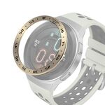 Per Huawei Watch GT2E Smart Watch anello di cornice in acciaio inox, stile: una versione di versione (scritta nera anello in oro retrò)