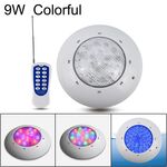 Lampada da parete per piscina in plastica ABS da 9W con luce subacquea (colorata + telecomando)