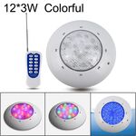 Lampada da parete per piscina in plastica ABS 12x3W con luce subacquea (colorata + telecomando)