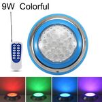 Luce subacquea per piscina a parete in acciaio inossidabile a LED da 9W (luce colorata + telecomando)