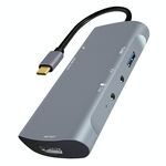 Z41 6 in 1 USB-C / TYPE-C a PD USB-C / TYPE-C + HD HDMI + USB 3.0 + 3.5mm AUX + USB + Interfaccia microfono Microfono Multifunzionale Docking Station Docking Station Scheda Acquisizione video (grigio)