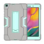 Per Galaxy Tab A 8.0 (2019) T290 Custodia combinata in silicone a colori a contrasto + PC con supporto (grigio + acqua)